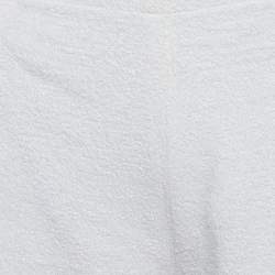 Pre Owned Loro Piana Ecru/White Terry Linen Blend Shorts M
