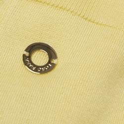 Pre Owned Loro Piana Yellow Silk Blend Boat Neck Pullover S