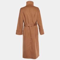 Loro Piana Brown Baby Cashmere Belted Long Coat S