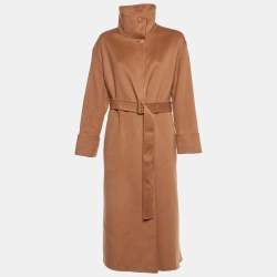 Loro Piana Brown Baby Cashmere Belted Long Coat S