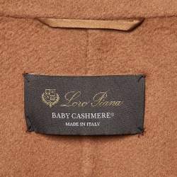 Loro Piana Brown Baby Cashmere Belted Long Coat S