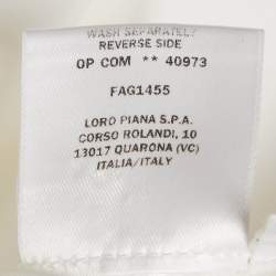 Loro Piana White Cotton Button Front Blouse S