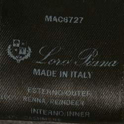 Loro Piana Grey Reindeer Suede Zip-Up Jacket XS