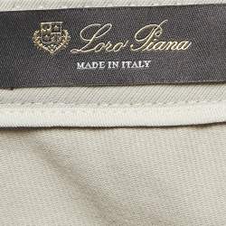 Loro Piana Grey Cotton Slim Fit Trousers M