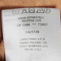 Pre Owned Loro Piana Yellow Linen Jersey Crewneck T-Shirt M