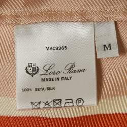 Loro Piana Multicolor Silk Long Sleeve Top M