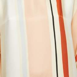 Loro Piana Multicolor Silk Long Sleeve Top M