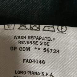 Pre Owned Loro Piana Blue Cotton and Cashmere Shirt and Pants Suit S