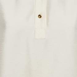 Pre Owned Loro Piana Cream Dupion Silk Jadyn Blouse S