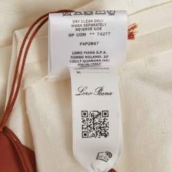 Pre Owned Loro Piana Cream Dupion Silk Jadyn Blouse S