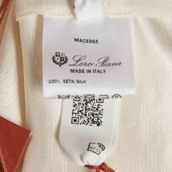 Pre Owned Loro Piana Cream Dupion Silk Jadyn Blouse S