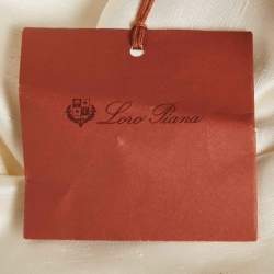 Pre Owned Loro Piana Cream Dupion Silk Jadyn Blouse S