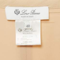 Pre Owned Loro Piana Beige Silk Maxi Skirt S