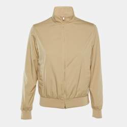 Pre Owned Loro Piana Beige Nylon & Cashmere Reversible Storm System Bomber Jacket XS