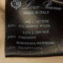 Pre Owned Loro Piana Beige Nylon & Cashmere Reversible Storm System Bomber Jacket XS