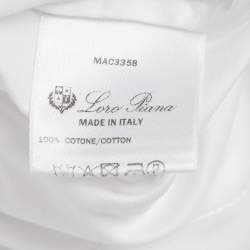 Pre Owned Loro Piana White Cotton Crew Neck T-Shirt L