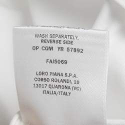 Pre Owned Loro Piana White Cotton Crew Neck T-Shirt L