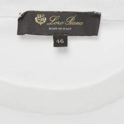 Pre Owned Loro Piana White Cotton Crew Neck T-Shirt L