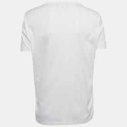 Pre Owned Loro Piana White Cotton Crew Neck T-Shirt L