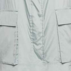 Pre Owned Loro Piana Light Blue Silk Voyager Jacket S