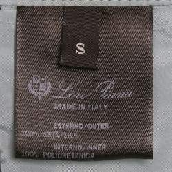 Pre Owned Loro Piana Light Blue Silk Voyager Jacket S