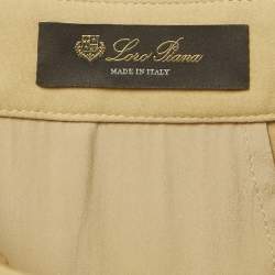 Pre Owned Loro Piana Beige Cotton Straight Leg Trouser S