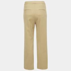 Pre Owned Loro Piana Beige Cotton Straight Leg Trouser S