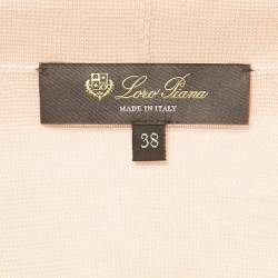 Pre Owned Loro Piana Pink/Peach Cashmere Long Sleeve Pullover S