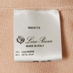 Pre Owned Loro Piana Pink/Peach Cashmere Long Sleeve Pullover S
