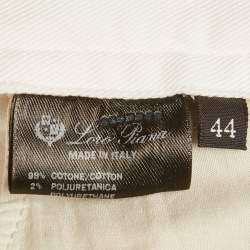 Pre Owned Loro Piana Off White Denim Skinny Fit Jeans M Waist 32"