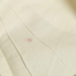 Pre Owned Loro Piana White Denim Wide Leg Jeans S Waist 25"