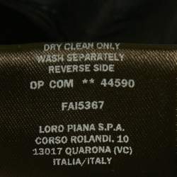Pre Owned Loro Piana Navy Blue Silk Concealed Hood Travelers Jacket L