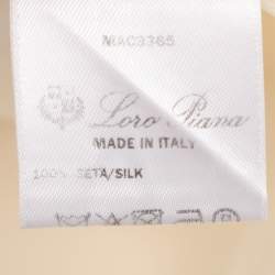Pre Owned Loro Piana Cream Silk Button Front Shirt L