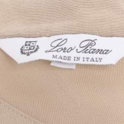 Pre Owned Loro Piana Cream Silk Button Front Shirt L