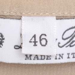 Pre Owned Loro Piana Cream Silk Button Front Shirt L