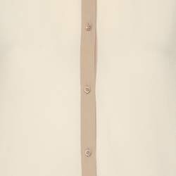 Pre Owned Loro Piana Cream Silk Button Front Shirt L