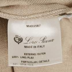 Pre Owned Loro Piana Beige Linen Shift Dress M