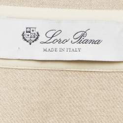 Pre Owned Loro Piana Beige Linen Shift Dress M