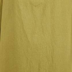 Pre Owned Loro Piana Green Embroidered Detail Linen Midi Dress S 
