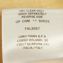 Pre Owned Loro Piana Yellow Linen Neo André Shirt M