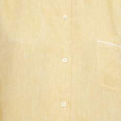 Pre Owned Loro Piana Yellow Linen Neo André Shirt M
