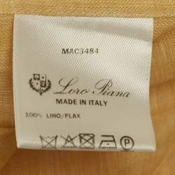 Pre Owned Loro Piana Yellow Linen Neo André Shirt M