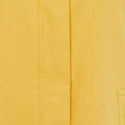 Pre Owned Loro Piana Yellow Cotton & Silk Button Front Jacket L