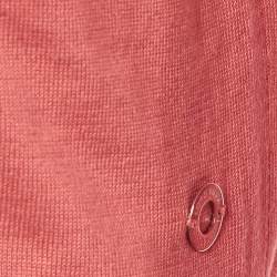 Pre Owned Loro Piana Pink Silk Knit Crewneck Sweater S
