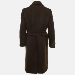 Pre Owned Loro Piana Brown Cashmere Long Coat L