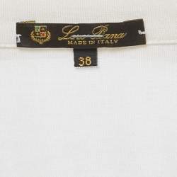 Pre Owned Loro Piano Cream Jersey Collared Top S