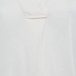 Pre Owned Loro Piano Cream Jersey Collared Top S