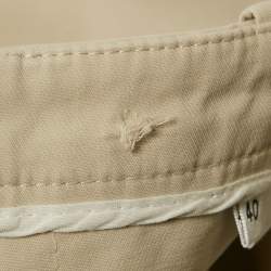 Pre Owned Loro Piana Beige Gabardine Formal Trousers S