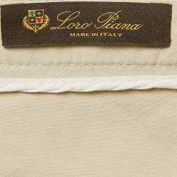 Pre Owned Loro Piana Beige Gabardine Formal Trousers S