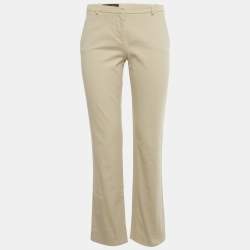 Pre Owned Loro Piana Beige Gabardine Formal Trousers S
